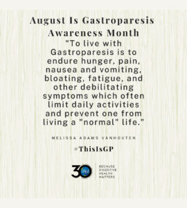 2021 August Is Gastroparesis Awareness Month For Website Carousel k